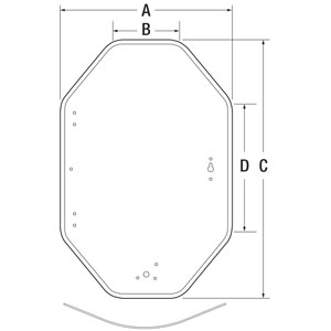 244242 Cab Door Glass