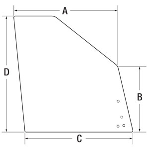 AT455634 Sliding Front Cab Glass